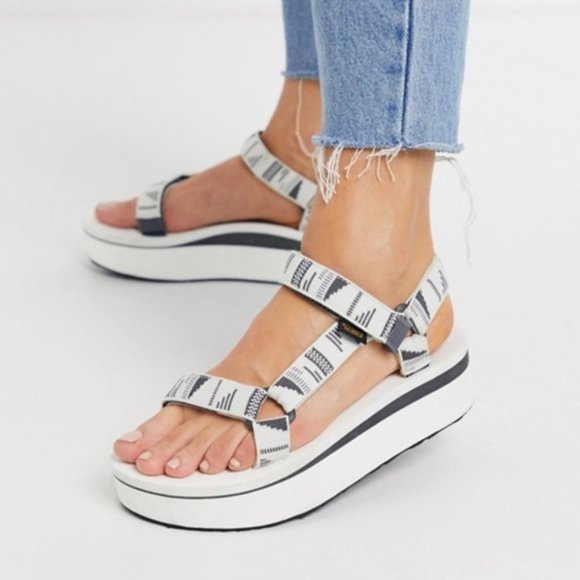 Teva Shoes - Teva Flatform Universal Sandals Chara Bright White